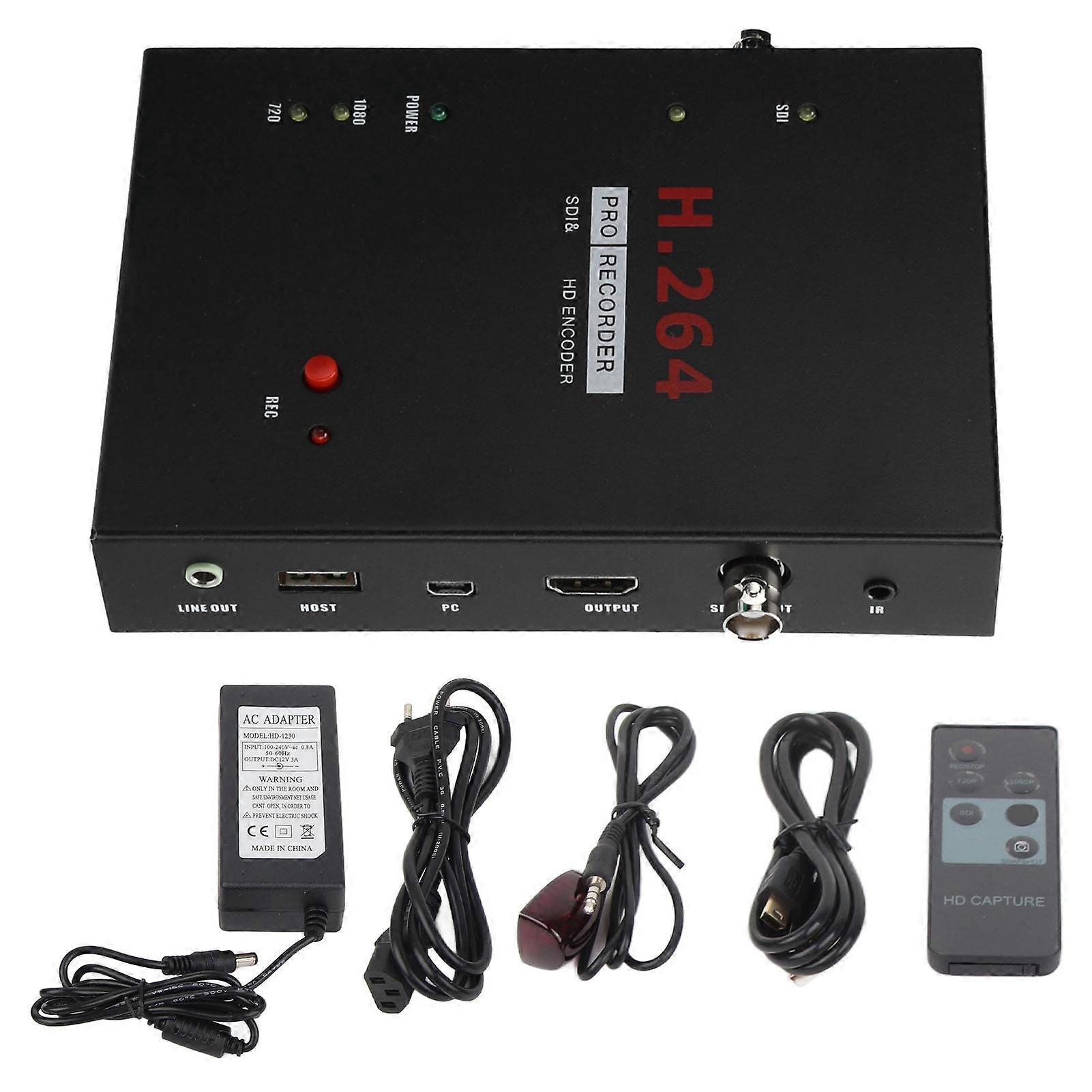 Remote-Controlled EZCAP286 HD Recorder for Streaming, Compatible with EU Voltage (100-240V)