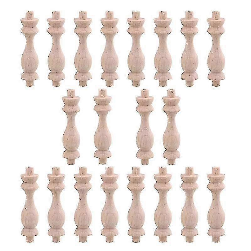 20 τεμ 7.6x1.8cm οξιά άβαφη ακατέργαστη ξυλοτεχνία άτρακτα baluster εστιατόριο διακόσμηση επισκευή De