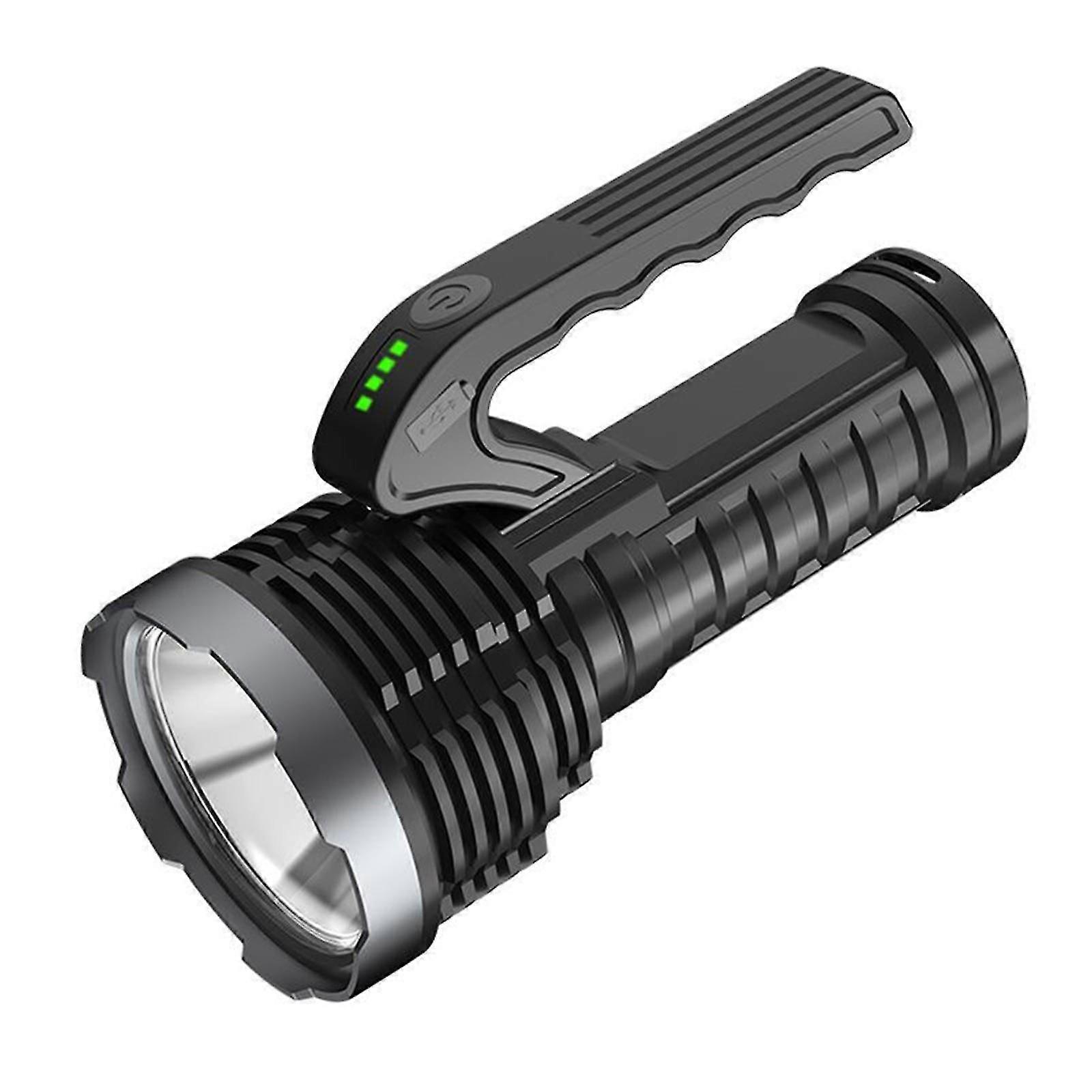 Handheld Flashlights Usb Charging Strong Light Flashlight With Cob Soft Light Side Lights  Outdoor Plastic Handheld Flashlight