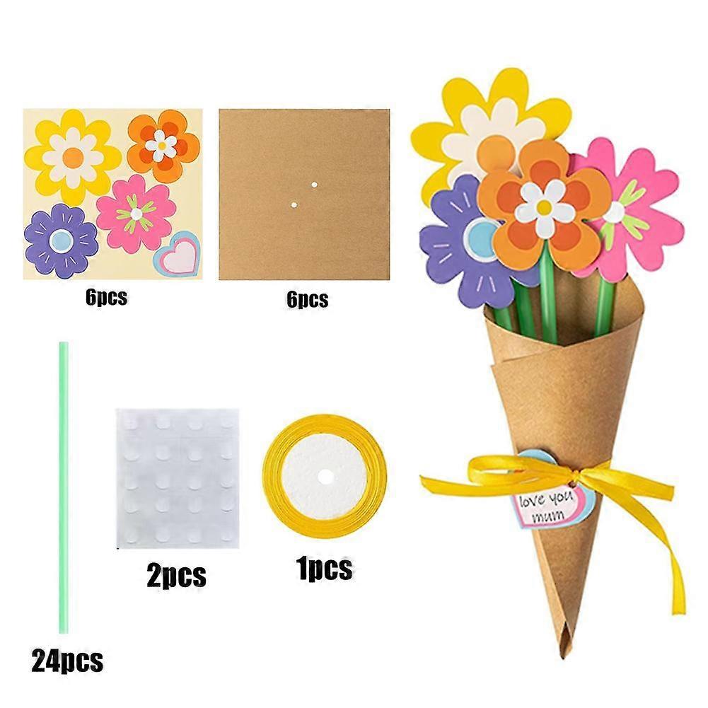 Set Blumenstrauß Bastelset DIY Blumenpapier Mutterbasteln Tag
