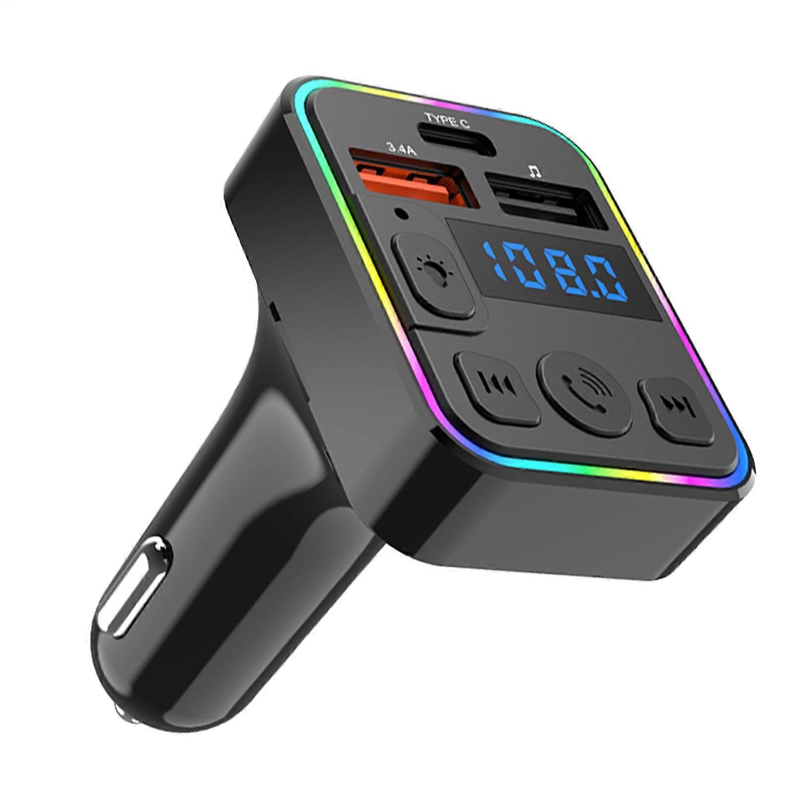 MP3 Wireless Transmitter with TypeC Port Multidevice MP3 Double USB Receiver