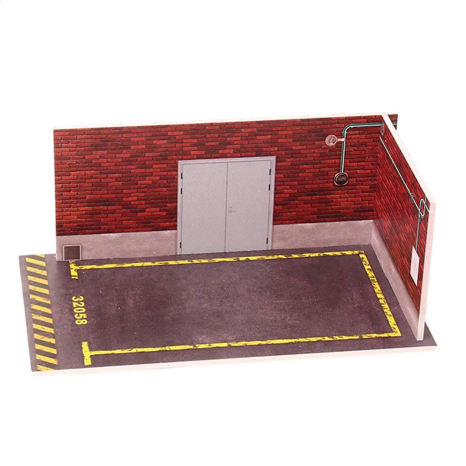 Toy Car Parking Scene PVC Parking House 1:32 Scale Die Cast Accessories Bookshelf Display