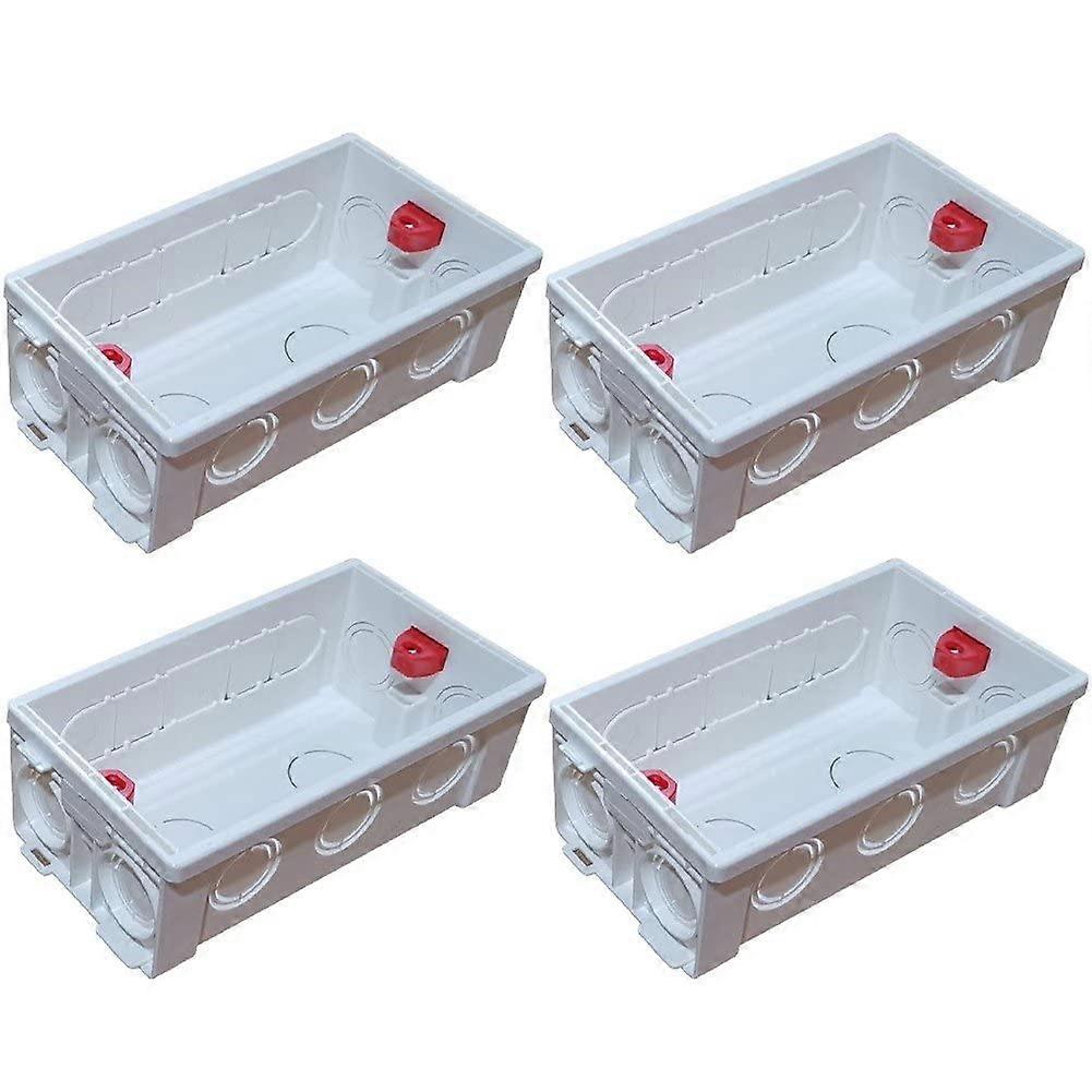 Type 146 Wall Mounting Box 4-Piece Universal Internal Cassette Junction Box for 146mm x 86mm Standard Switch and Socket