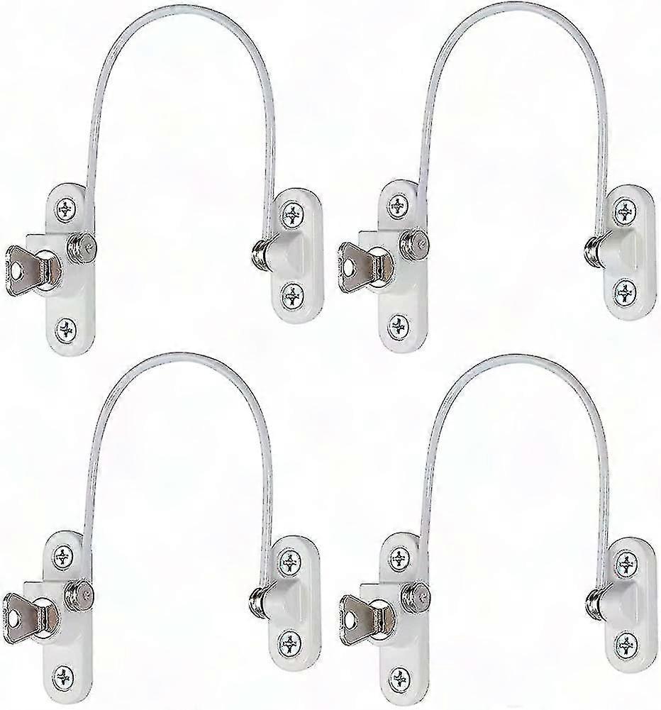 4 Pcs Window Safety Lock with Key for Child Baby, Secure Door & Window Locks