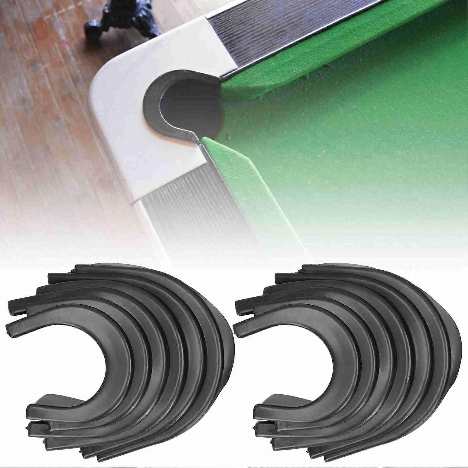 4Set Billiard Table Pocket Liners Black Rubber Plastic 16 Corners