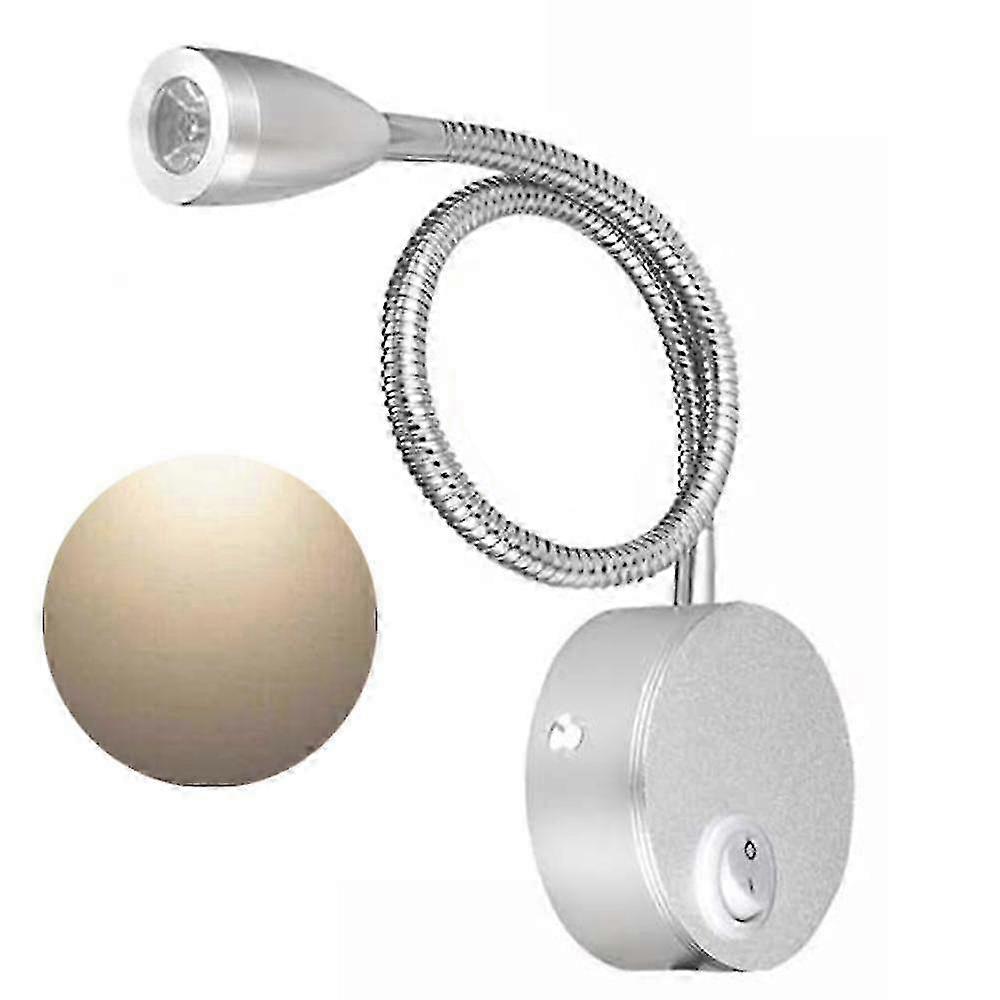 Bedside Reading Light with Adjustable Head Single LED Bedside Reading Light with Push Button Switch