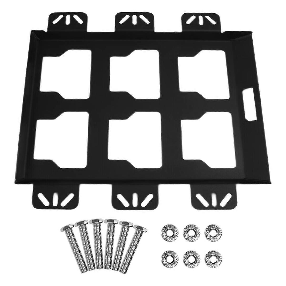 Tool Storage Rack Toolbox Holder Wall-Mounted Toolbox Rack Black