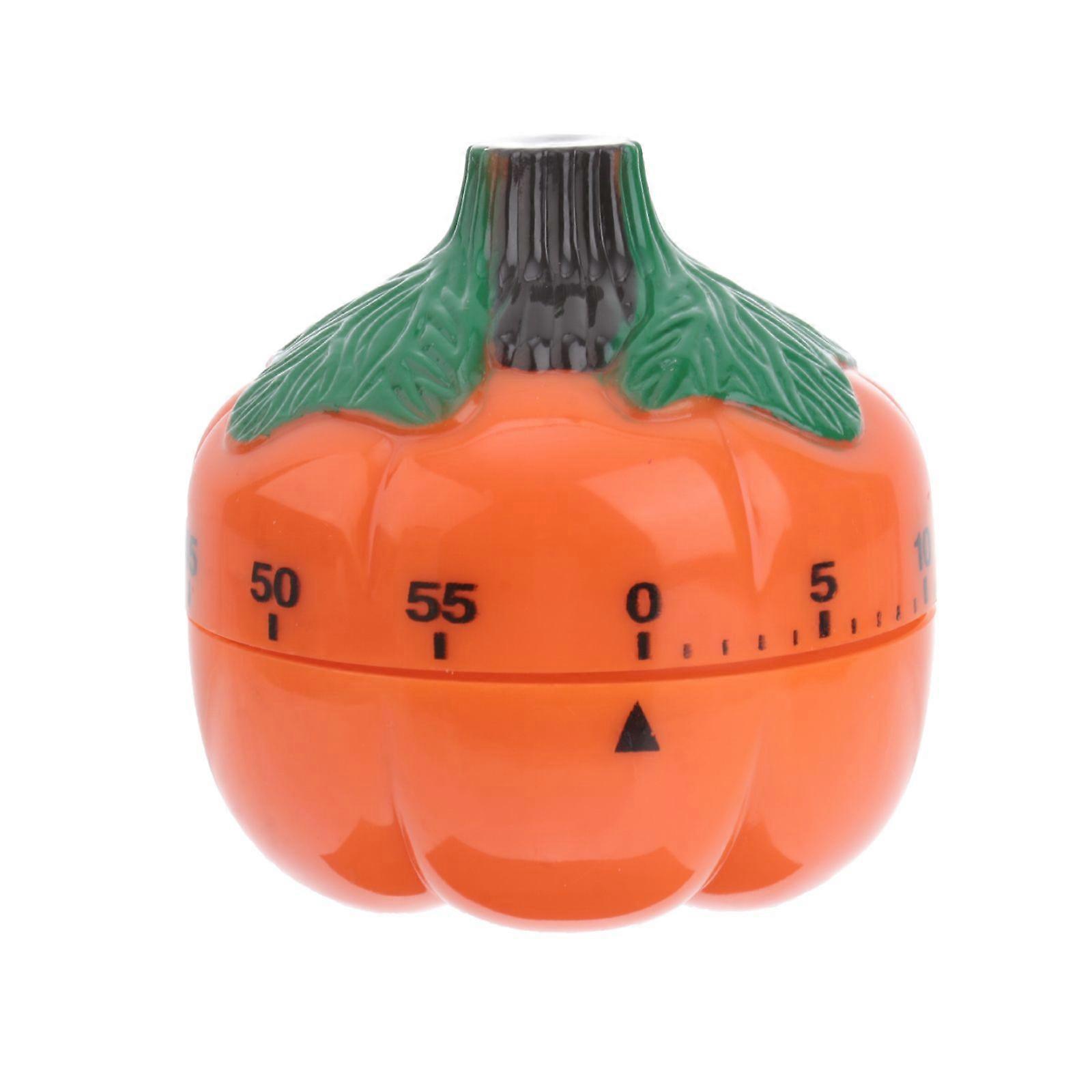 Pumpkin Design Mechanical Timer Kitchen Timer Household Cooking Time Manager Baking Reminder Cooking Countdown Timer (Orange)