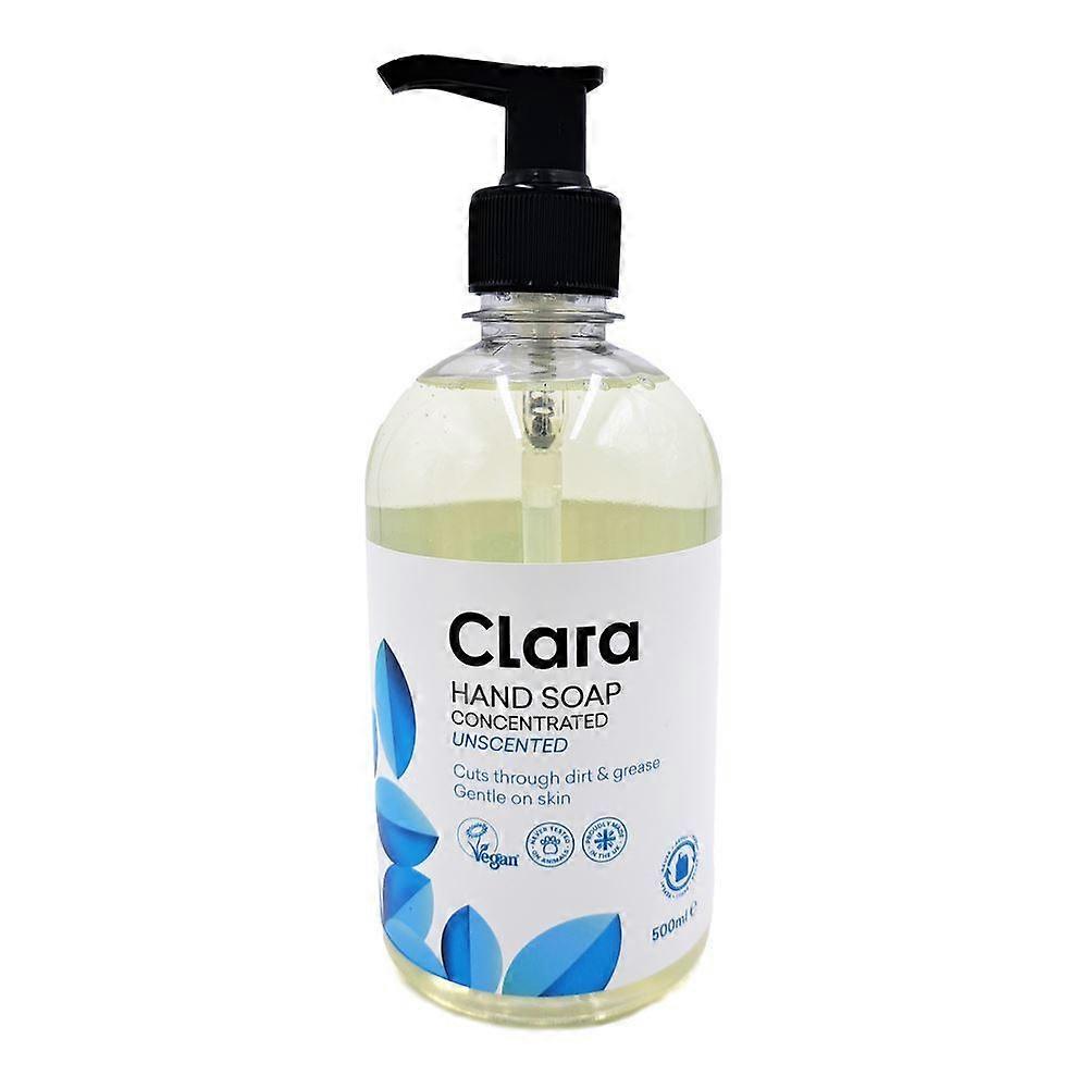 Clara Concentrated Hand Soap Unscented 500ml - 2 Pack