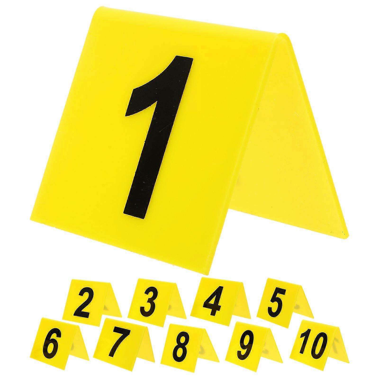 10pcs Acrylic Number Markers Reusable Number 1-10 Markers Reserved Signs