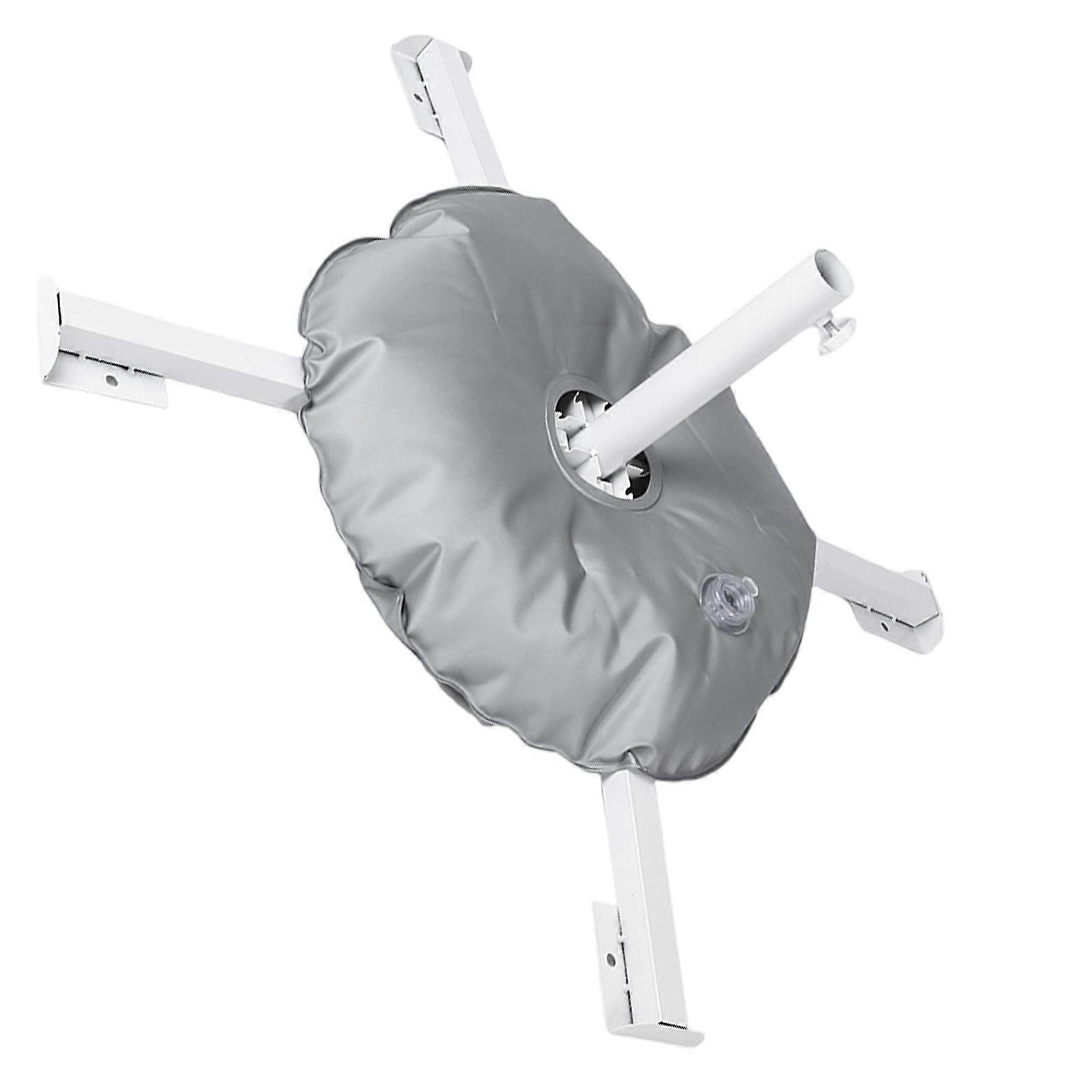 Stable Metal Frame Sunshades Umbrellas Base Opening Regulable Height Easy Setups for Patios Camping  White