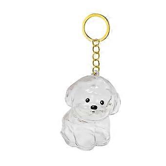 Clear Dog Hair Storage Charm Keychain Memorial Jewelry Pet Furs Collector Keepsakes For Pet Owners Keepsakes Gift Multicolor