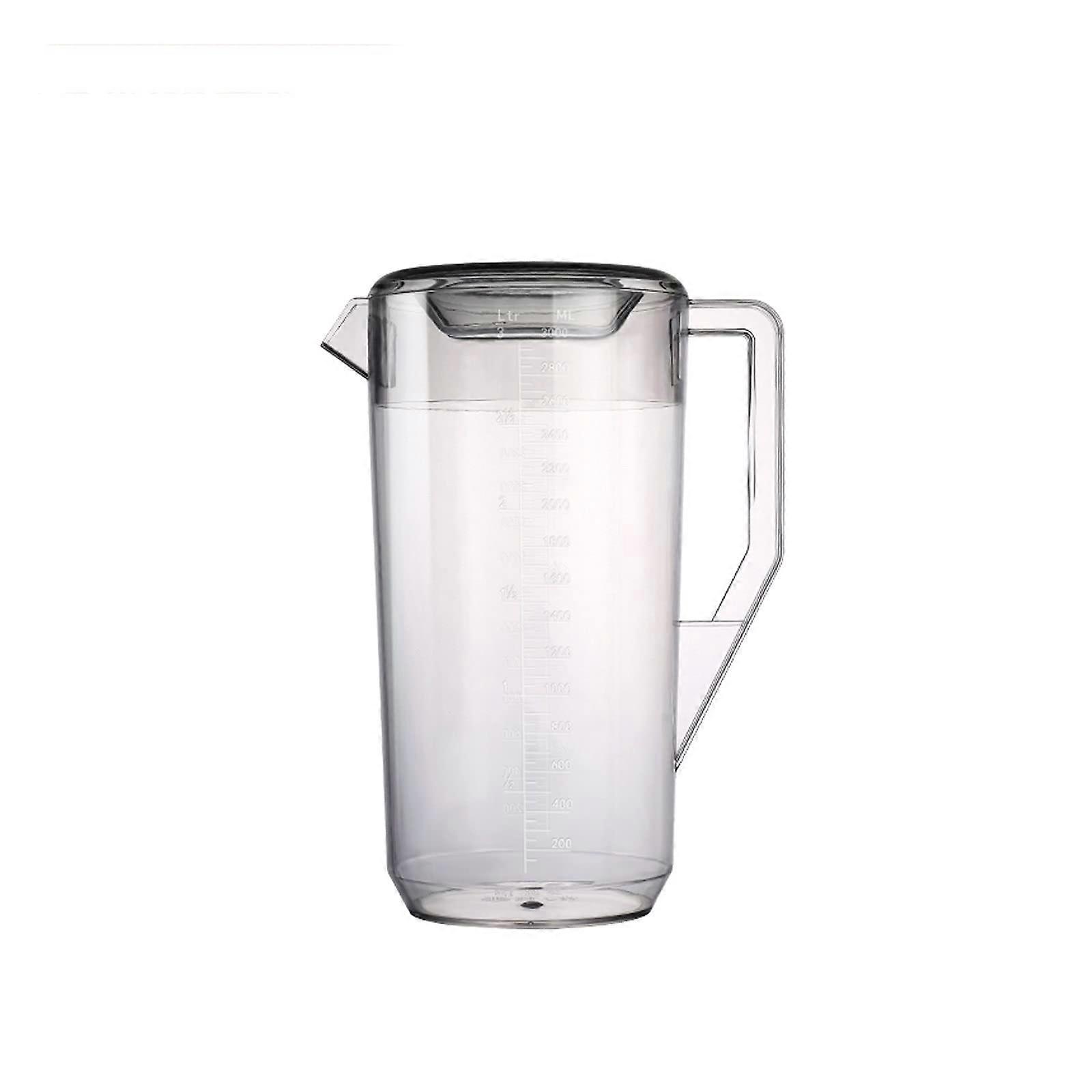 Kettle LargeCapacity Plastic Water Pitcher With Precision Scale, Temp Resistant, 67.6/101.4/169 Oz, Clear