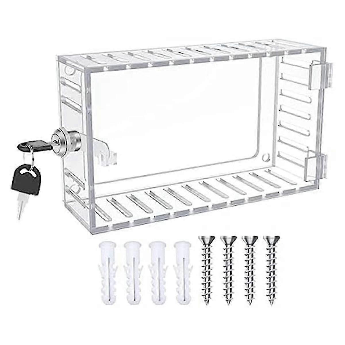transparent acrylic thermostat guard with universal lock