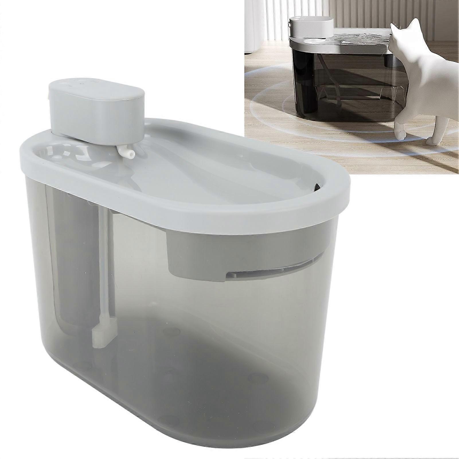 Automatic Pet Water Fountain 2.2L Rechargeable Visible Level Dispenser