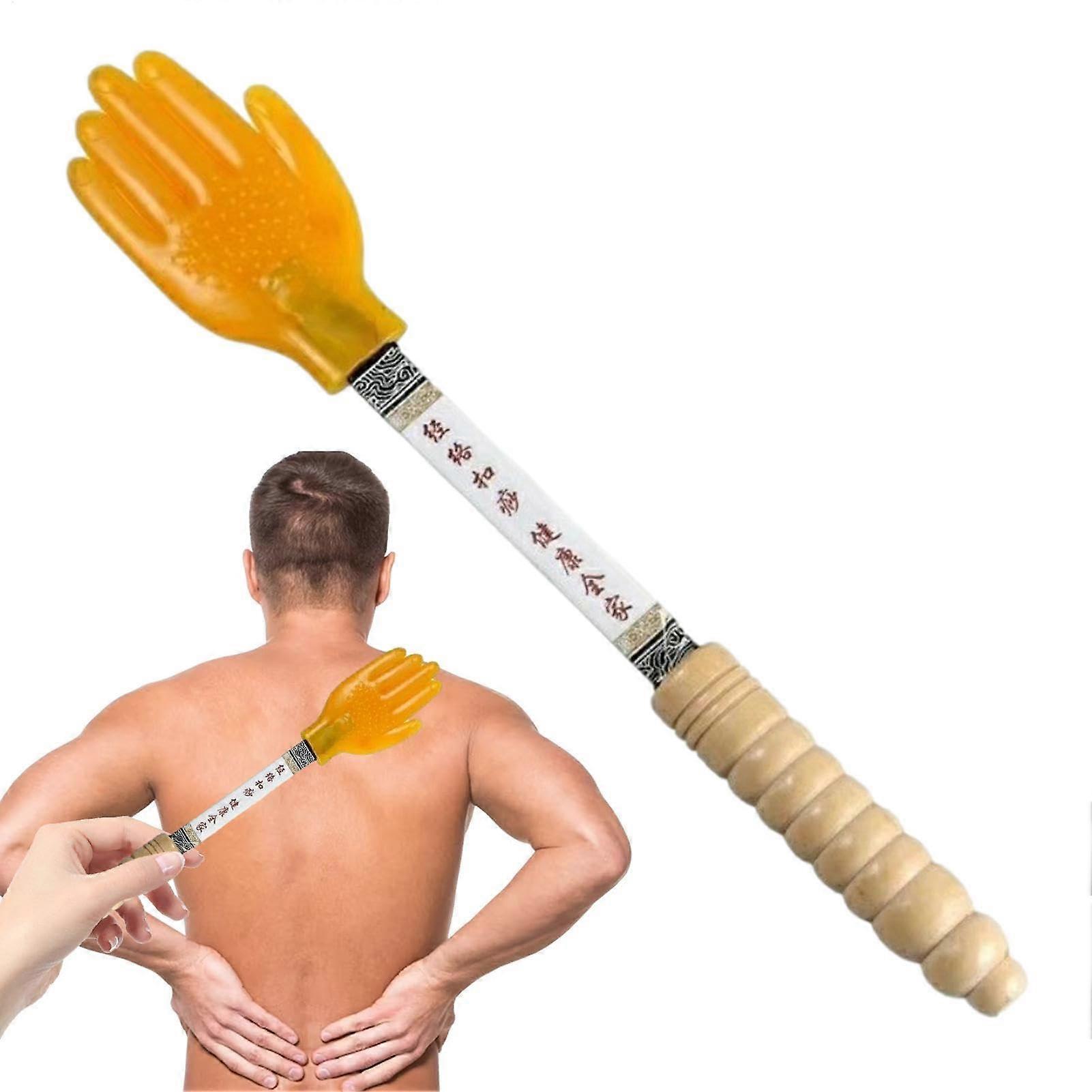 Pai Sha Board Massager Gua Sha Meridian Massage Tool, NonSlip Handle, Five Finger Meridian Tools