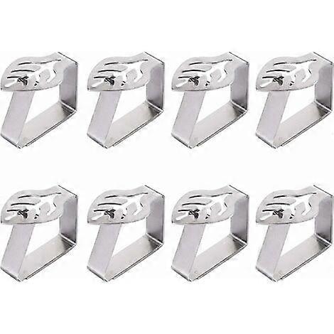 8 Pieces Stainless Steel Tablecloth Clips Leaf Shape Adjustable Tablecloth Clamp