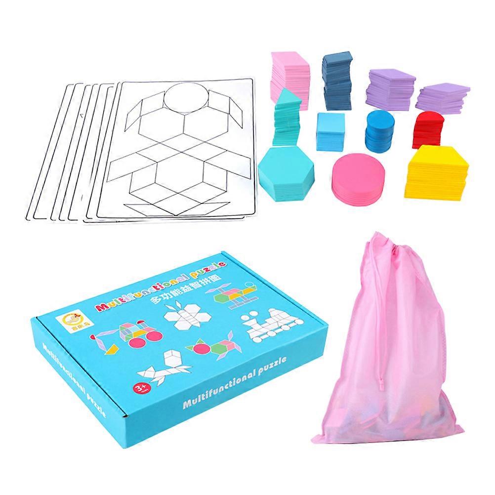 1 Set Tangram Puzzle Toys for Kids Early Learning Educational Plaything Assorted Color Wooden 70
