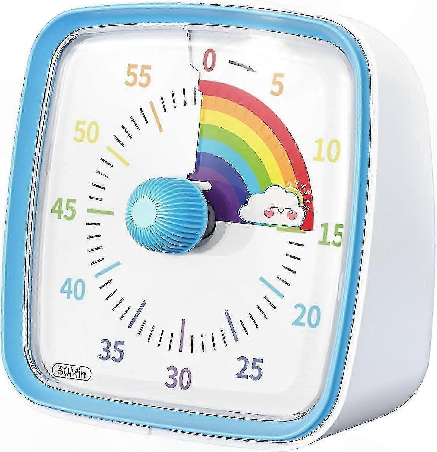 60-Minute Visual Timer with Night Light, Silent Countdown Timer for Kids & Adults, Classroom Timer