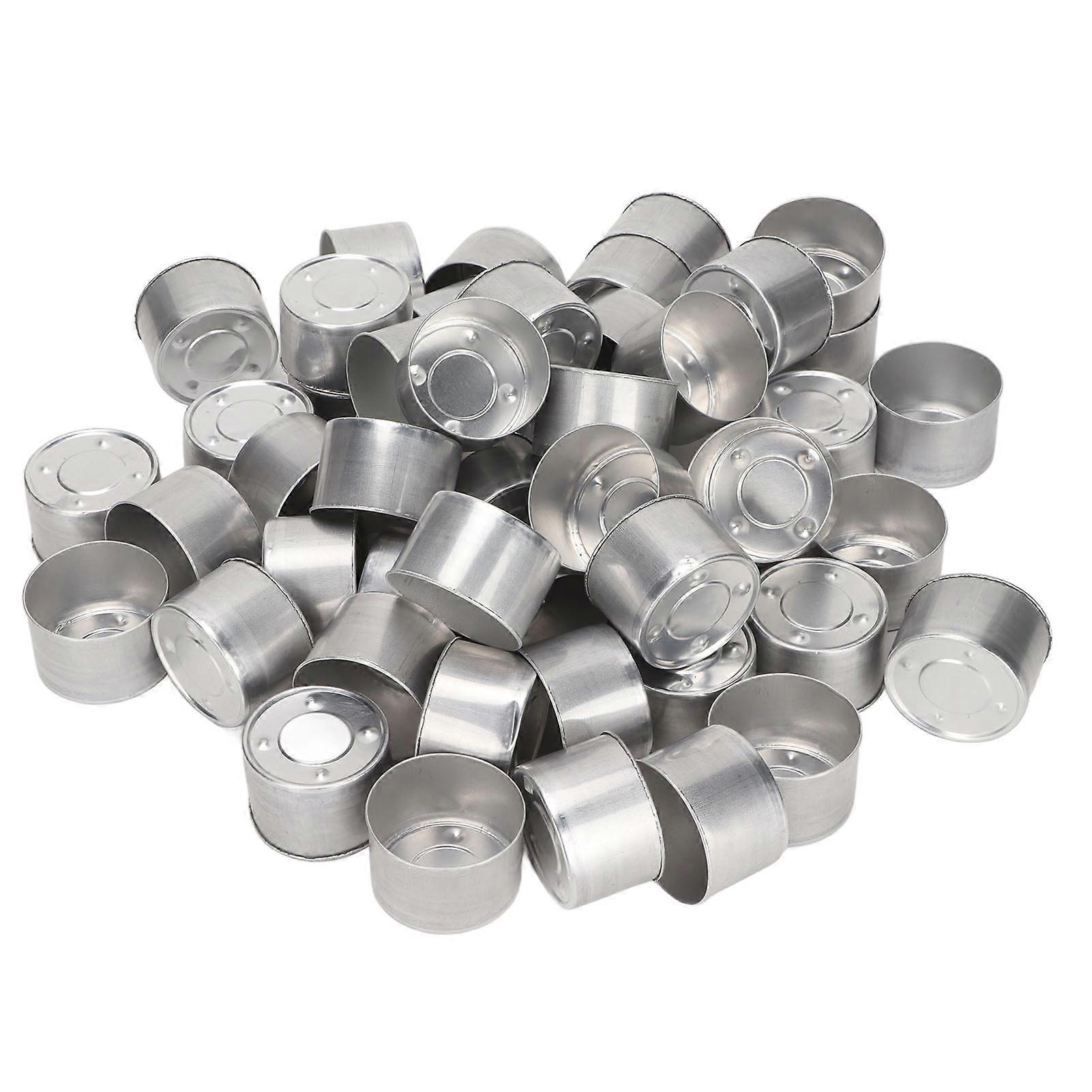 Empty Aluminum Box 100 Pcs DIY Aromatherapy Oil Lamps Lamp Shell Empty Candle Container 