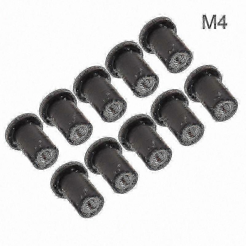 10-Piece Motorcycle Windshield Fairing Mounting Kit M4/M5/M6 Rubber Well Nuts for Cowl Screws Hardware
