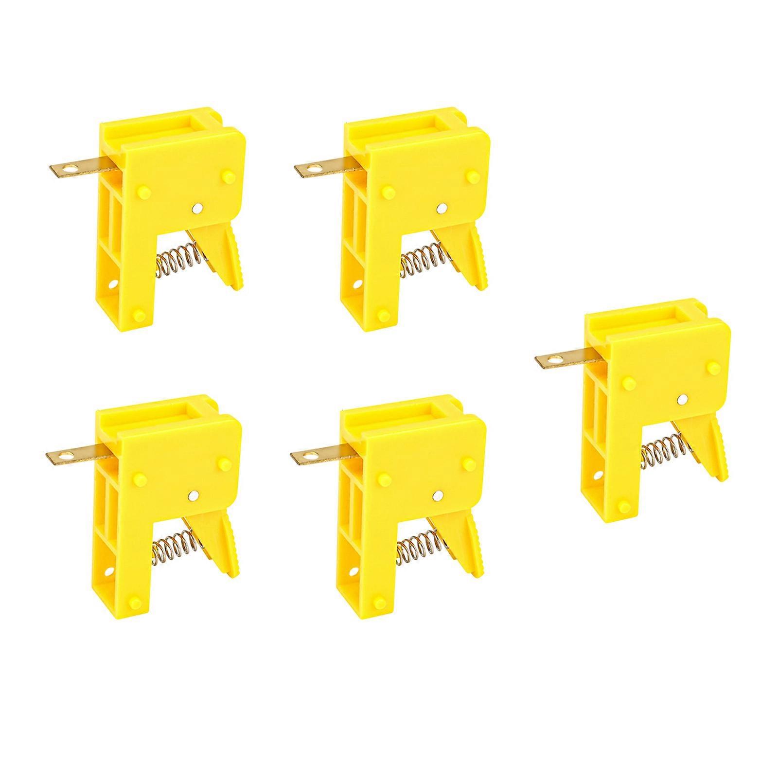 5Pcs Multipurpose Quick Wiring Post Led Lamp Spring Pressing Clip LED Lamp Fast Wiring Clip for Electronic Component  Yellow