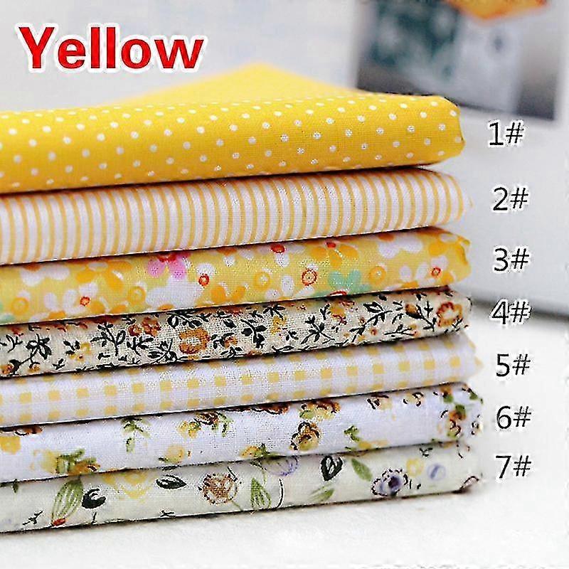 2025 7pcs Scrapbook Sewing Crafts Cotton Fabric Bundle Handcrafts Patchwork Handmade Quilting Diy