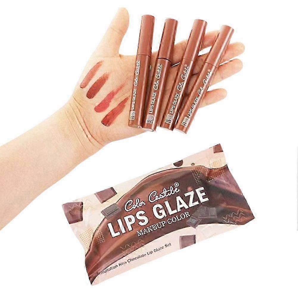 2025 Lipstick Matte Cokelat/Set Lip Gloss Matte Beruang