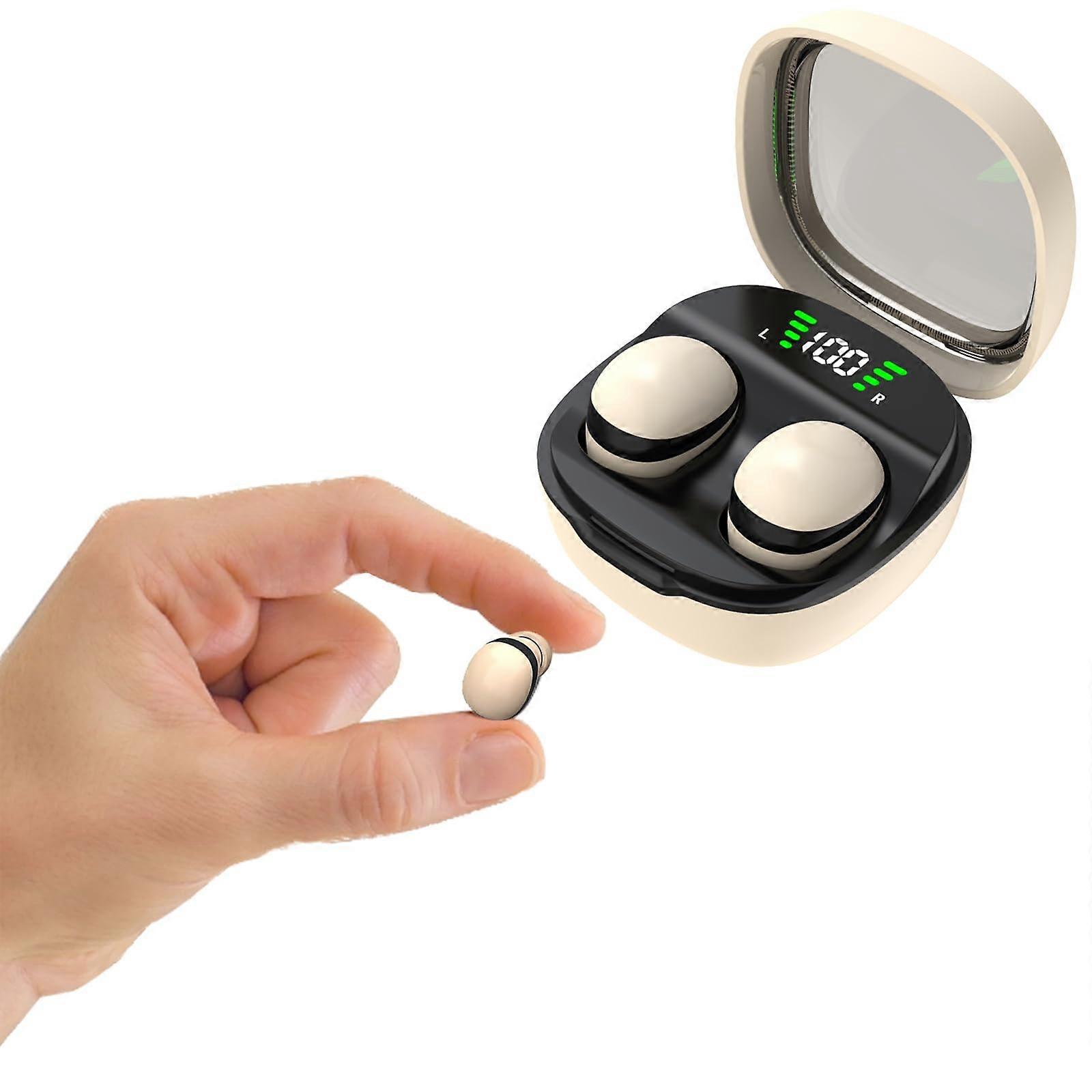 Small Invisible Mini Earbuds ENC Noise Cancelling TWS Bluetooth 5.3 Waterproof InEar Headphones With Wireless Charging