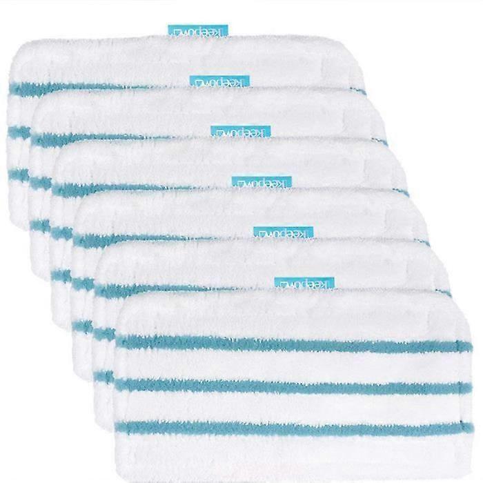 Pack of 6 Rectangular Microfiber Cloths for Black Decker Steam Mops - Alternative to FSMP20