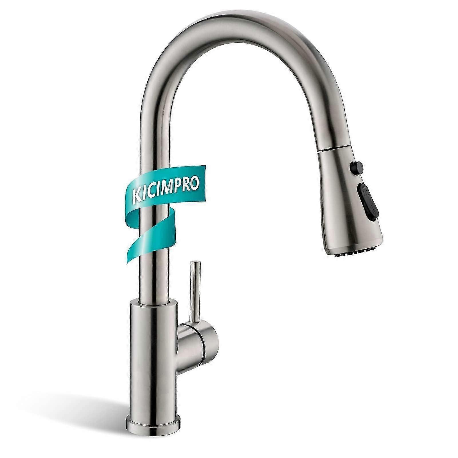 Kitchen Faucet with Pull Down Sprayer Brushed Nickel, High Arc Single Handle Sink Faucet 2025