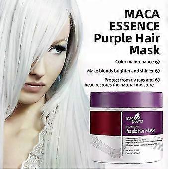 2pcs Maca Purple Hair Mask, Nourishing Deep Conditioner For Blonde Silver Gray Highlighted Hair 100ml