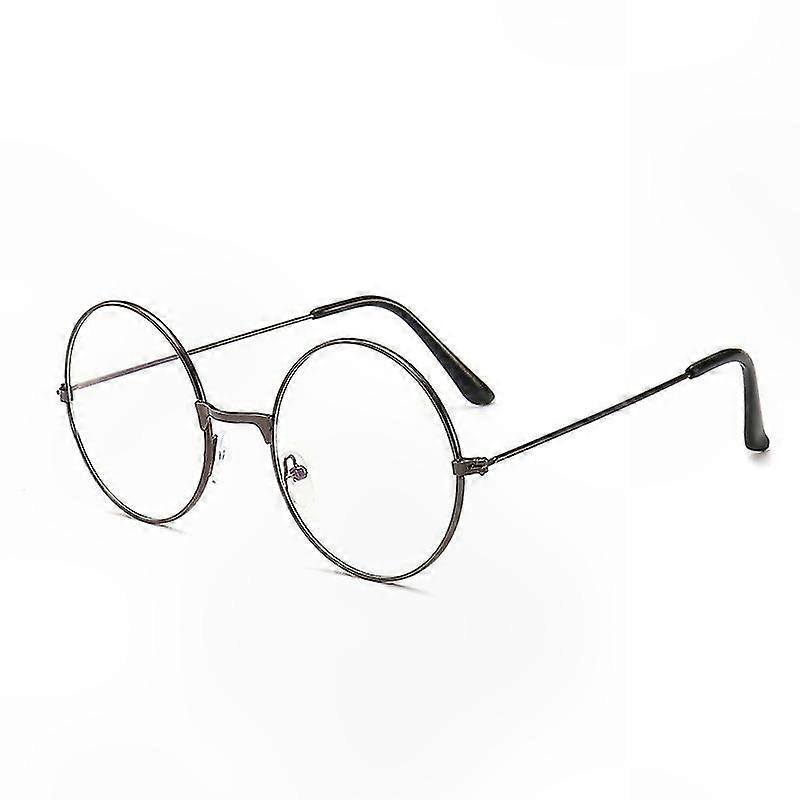 Blue Light Blocking Round Metal Frame Glasses for Reading and Eye Protection Stylish Clear Lens Vintage Design College Look Unisex
