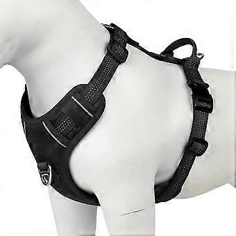 No Pull Dog Harness, Reflective Adjustable Dog Vest Harness with Handle, Escape Proof, Soft Padded for Small Medium Large Dogs (Black, XL) 2025