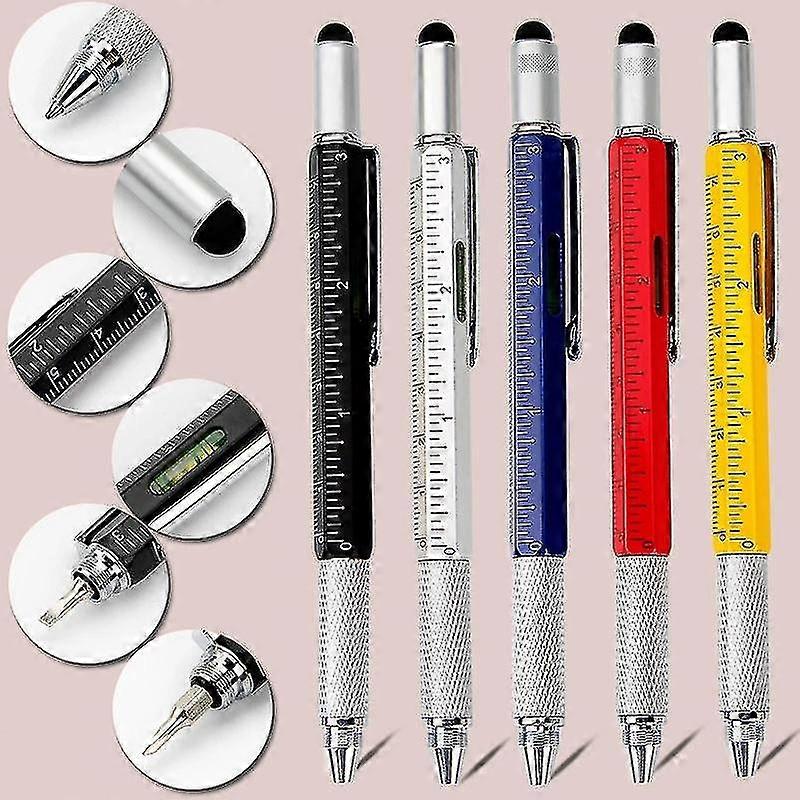 7 In1 Multifunction Handheld Screwdriver Tool Ballpoint Pen Measure Technical Ruler Screwdriver Touch Screen Stylus Spirit Level 2025