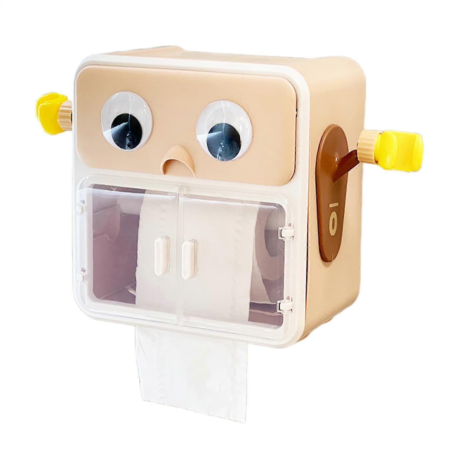 Tissue Holder Wall Dispenser Storage Organizer Dustproof Suction Mount PP Material Magenta 11.02 X 5.51 X 8.86 Inches