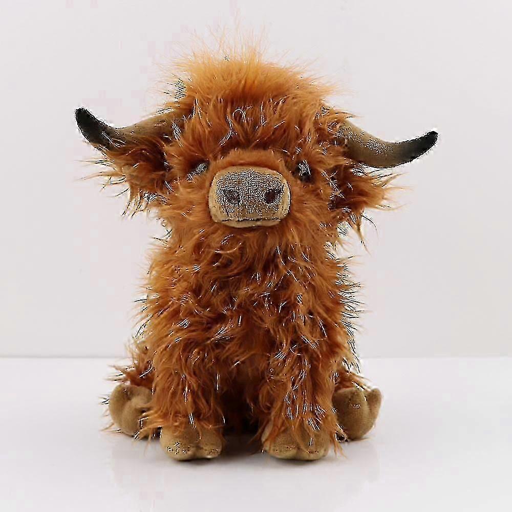Soft Toy Highland Cow Mooing, Soft And Realistic Farm Toy, Ecological Plush Naturli