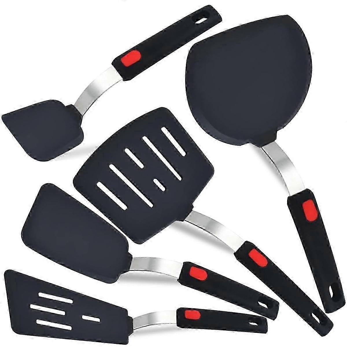 Silicone Spatula Set 5 Pieces Food Grade Multi Purpose Kitchen Spatula
