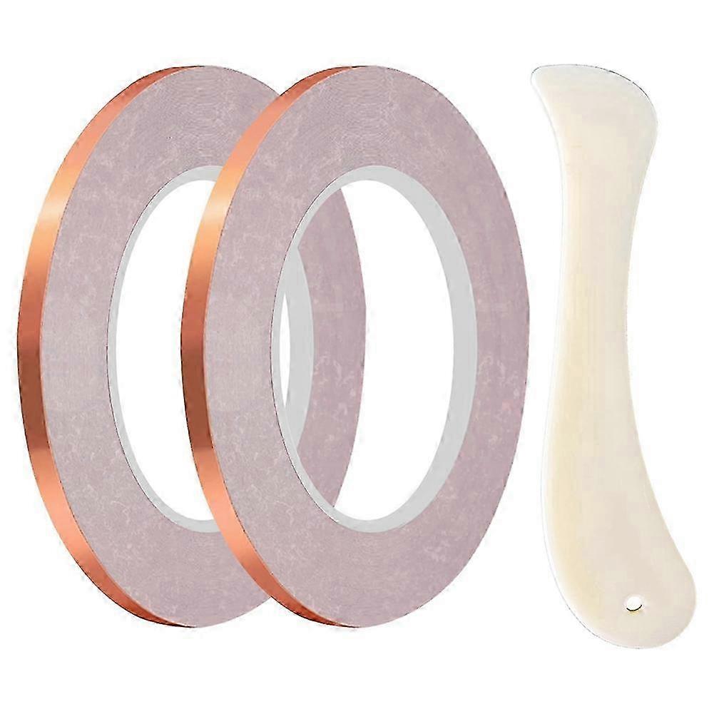 suitable for 6mm Backed Copper Foil Tape for Stained Glass (2Roll)-jc