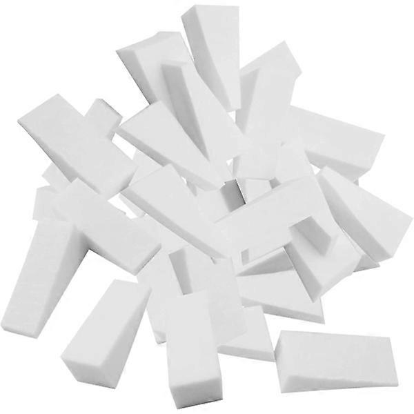 White - 30-pack makeup sponges, triangular makeup sponges, Trian