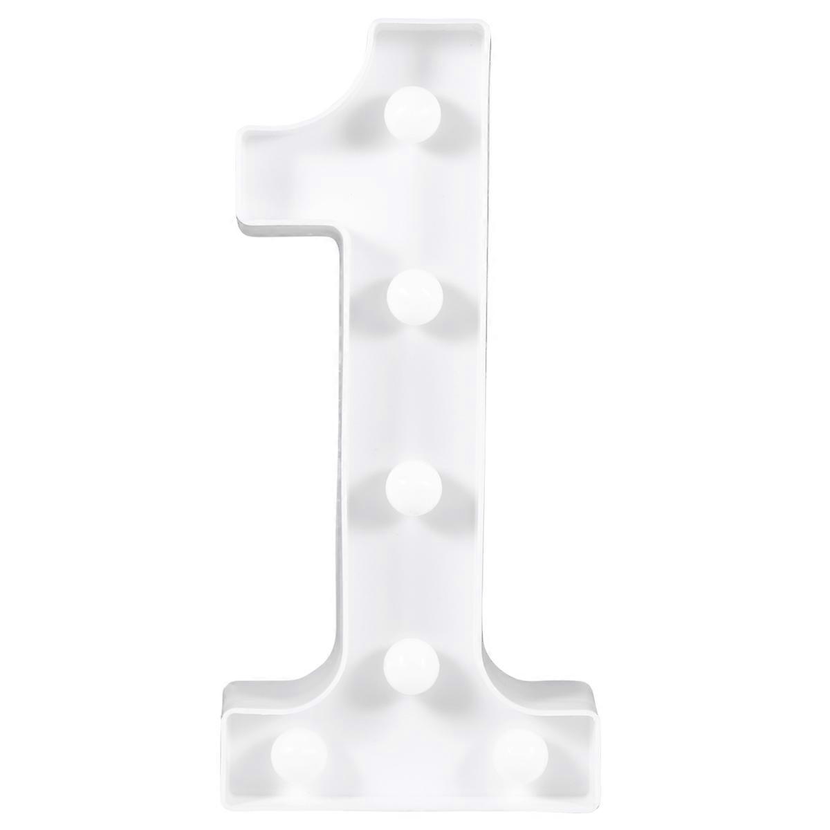 LED Marquee Number Light Sign Digital Light Up Decoration 1Pcs