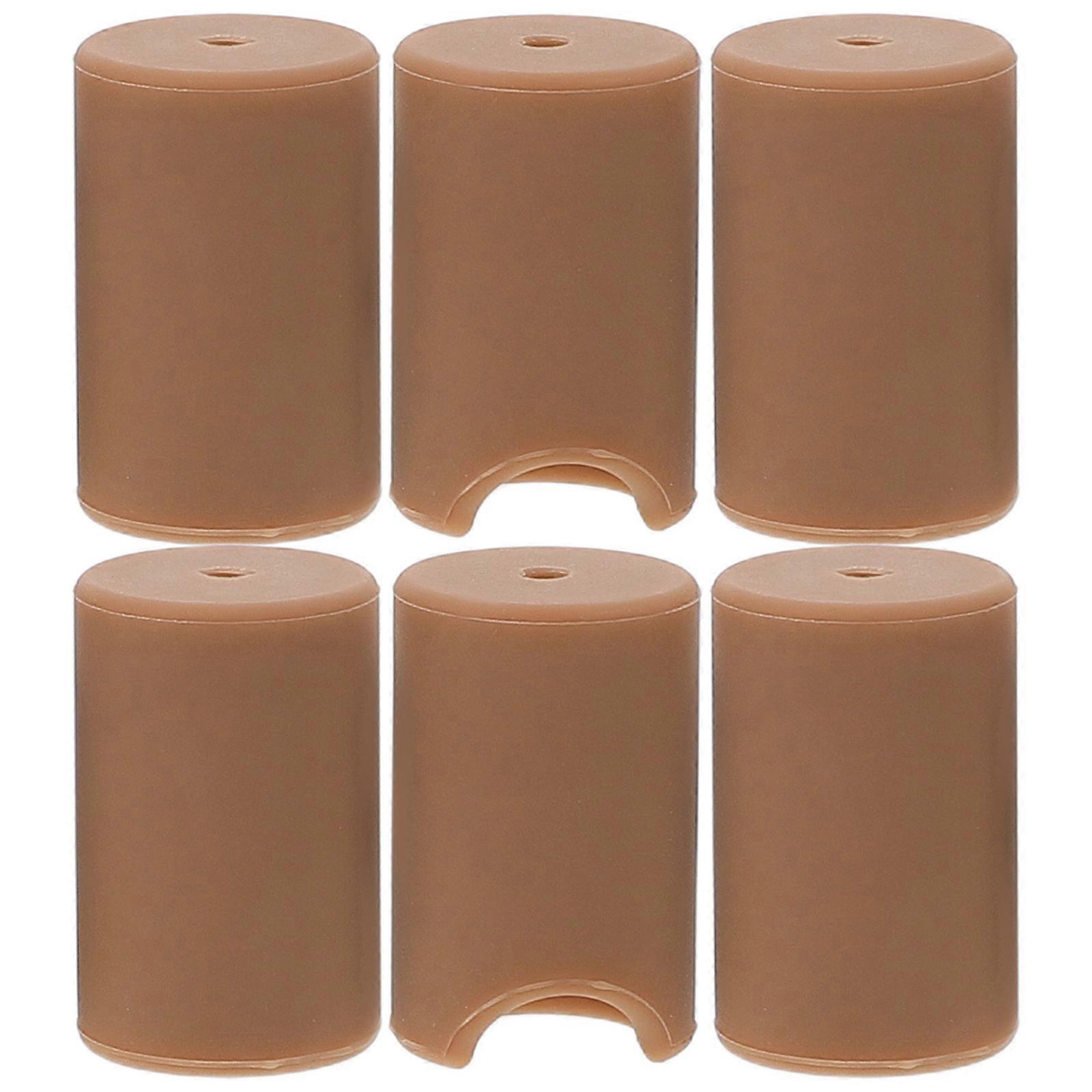 Child Safety Silicone Door Handle Protectors for Drawer Furniture Brown Soft Material Preventing Injuries 6Pcs