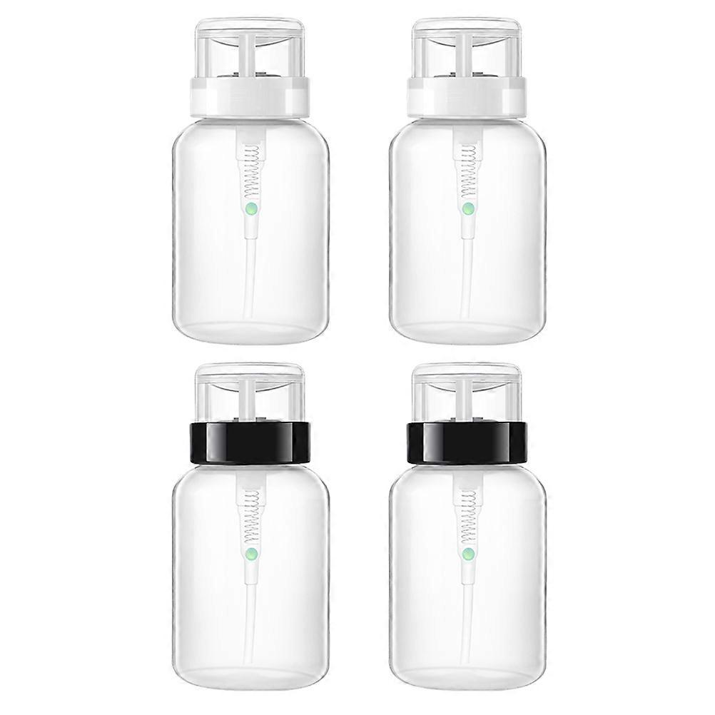 Nail Polish Remover Bottle Pump for Home Use 4Pcs Liquid Dispensing Bottles