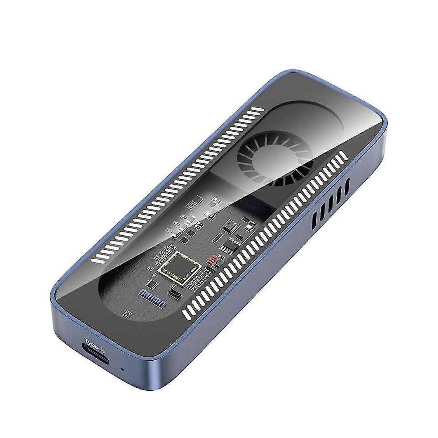 M.2 NVME SSD Gehäuse mit Lüfter Typ-C M2 NVMe SSD Case Box für 2280/60/42/30 Case SSD