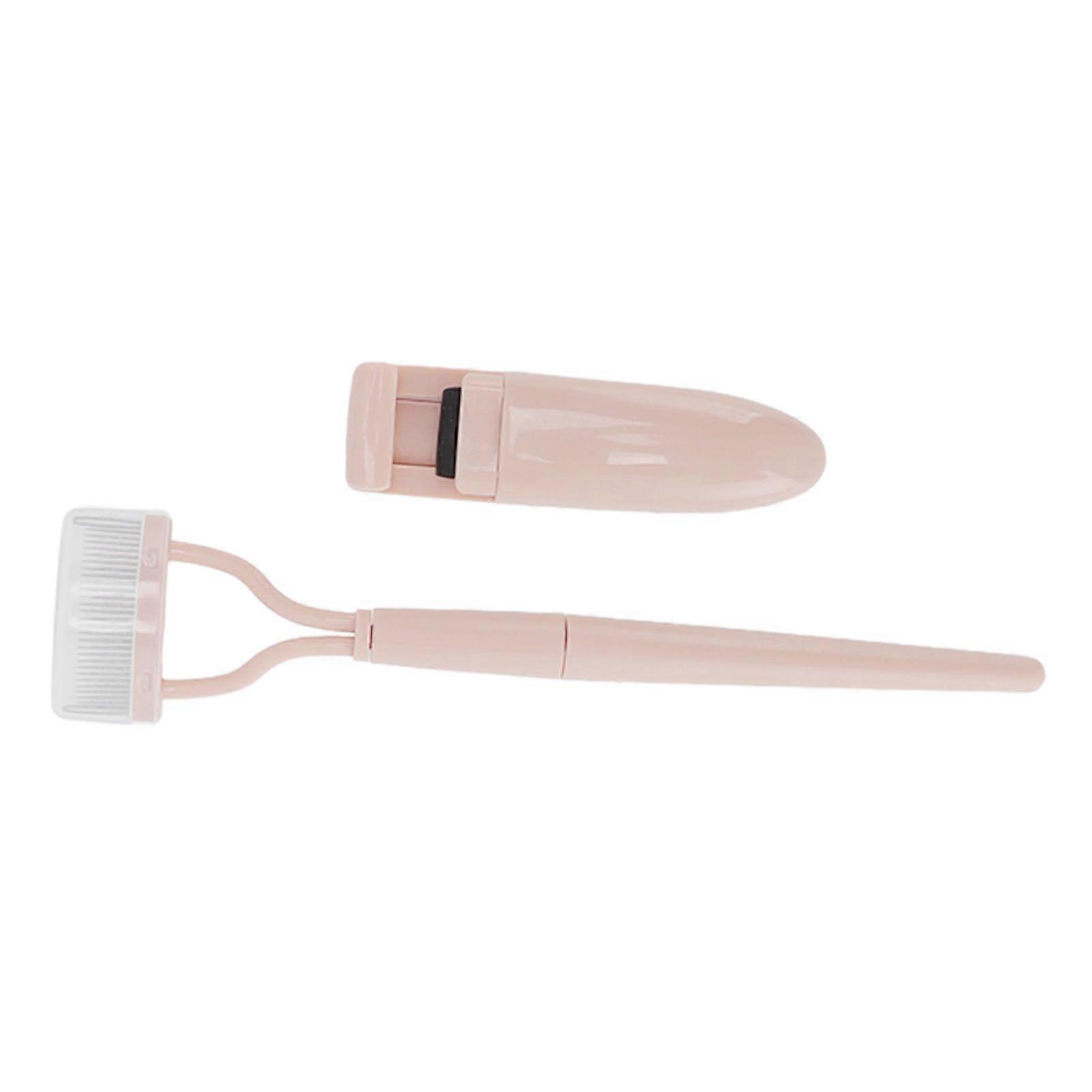 Eyelash Curler Comb Set Mini Portable Press Handle Eyelid Fitting Partial Lash Curler with Foldable Comb Makeup Tool Set