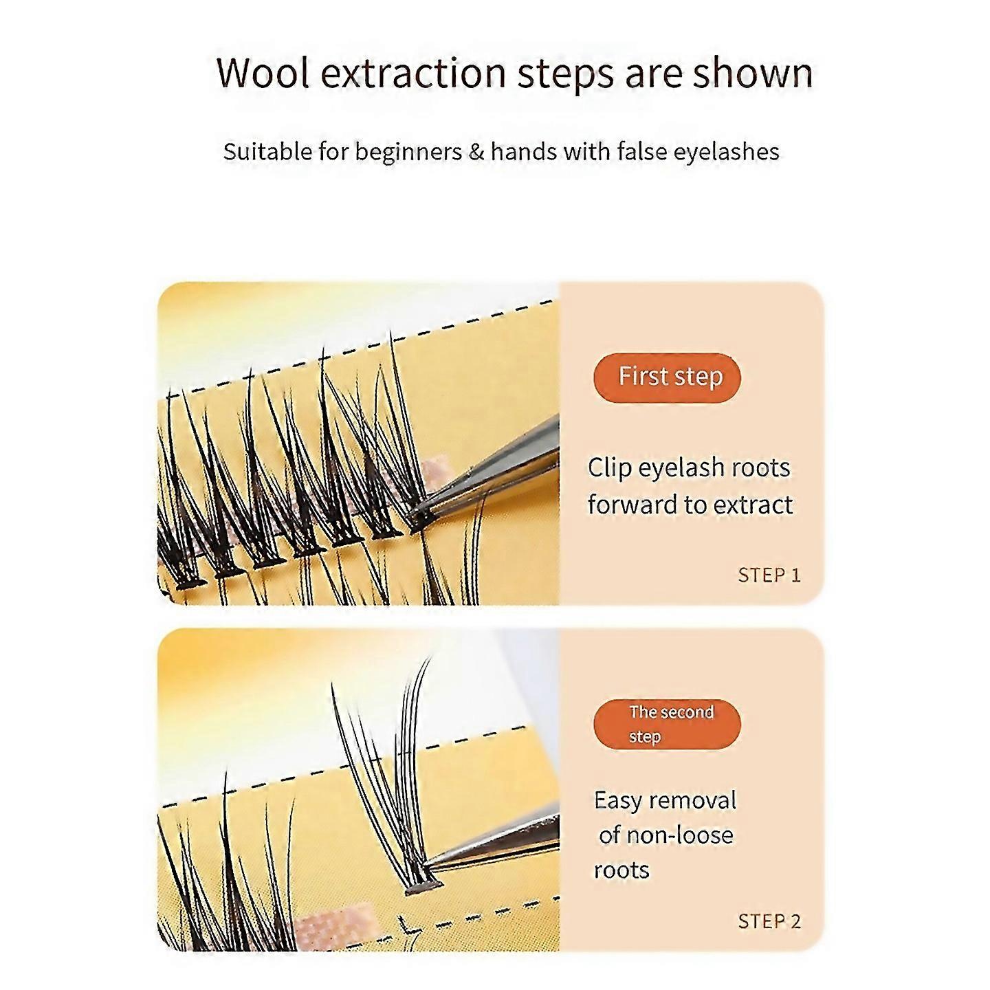 For 8mm Natural Slender Simulation Hair False Eyelashes