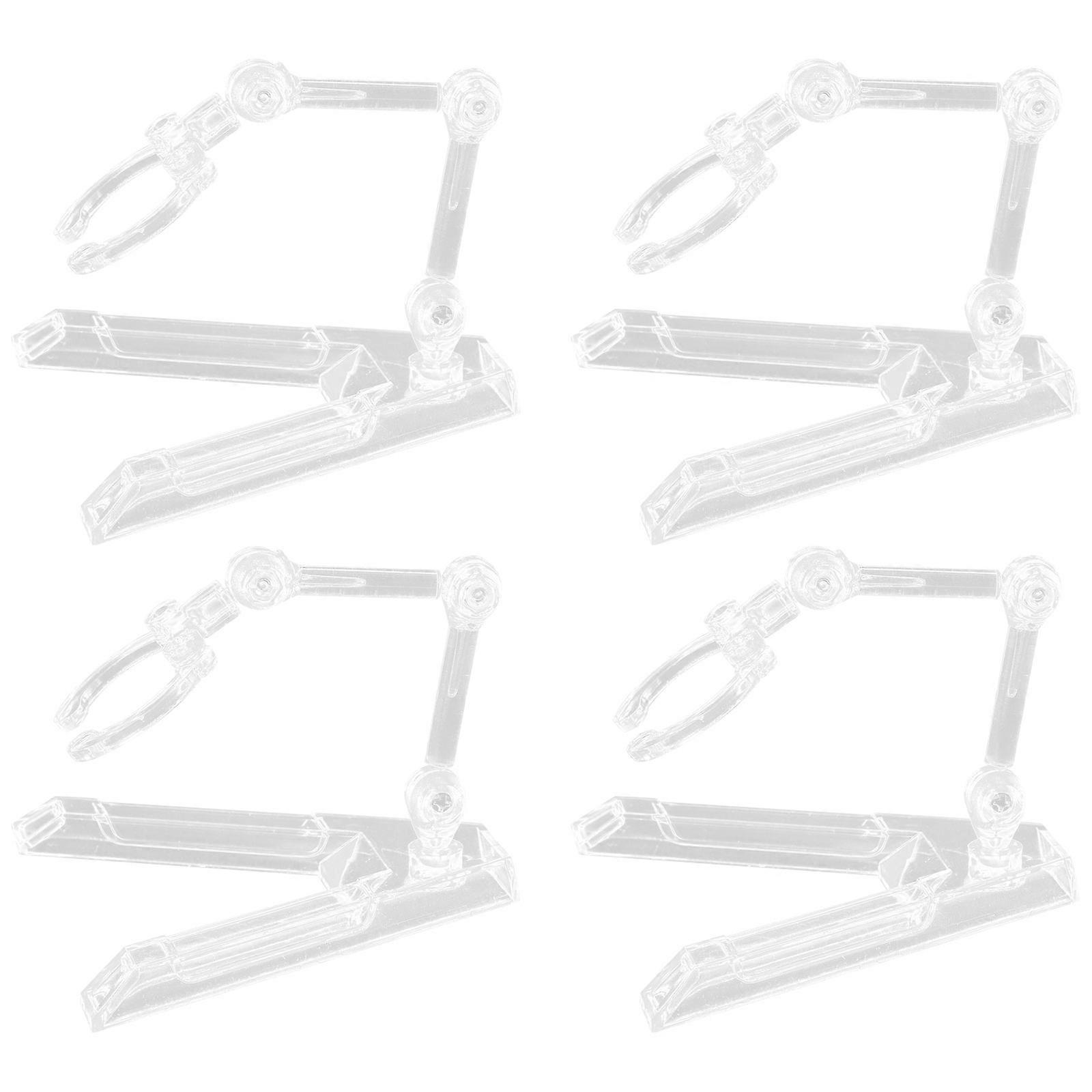 Figure Holder Plastic Figure Stand for Display 4Pcs Desktop Display Stands