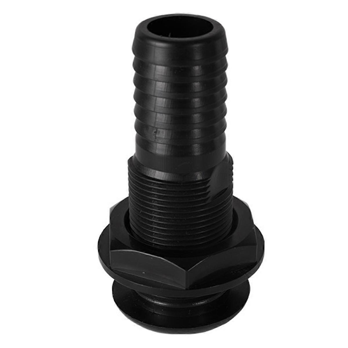 Marine Boat Thru Hull Fitting Connector For 5/8, 3/4, 1 Inch black