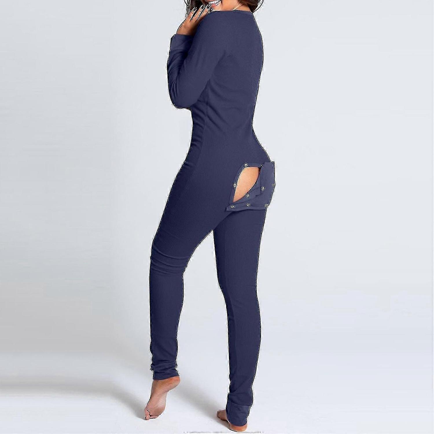 Best-selling Women's One-piece Pajamas With Open Back For Convenient P20250110580-ss