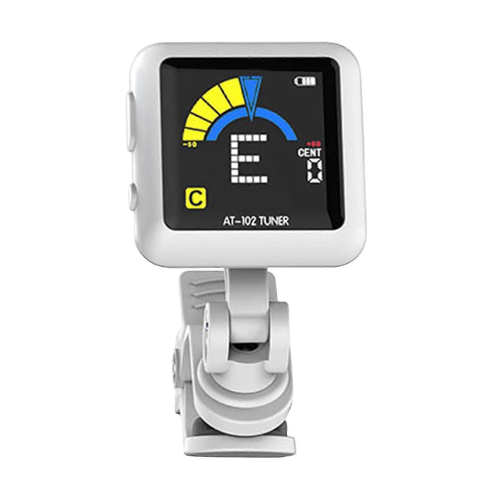 USB Wiederaufladbarer Gitarren-Tuner Clip On E-Gitarren-Tuner 360 Grad drehbarer digitaler elektronischer Tuner Einfach zu bedienen